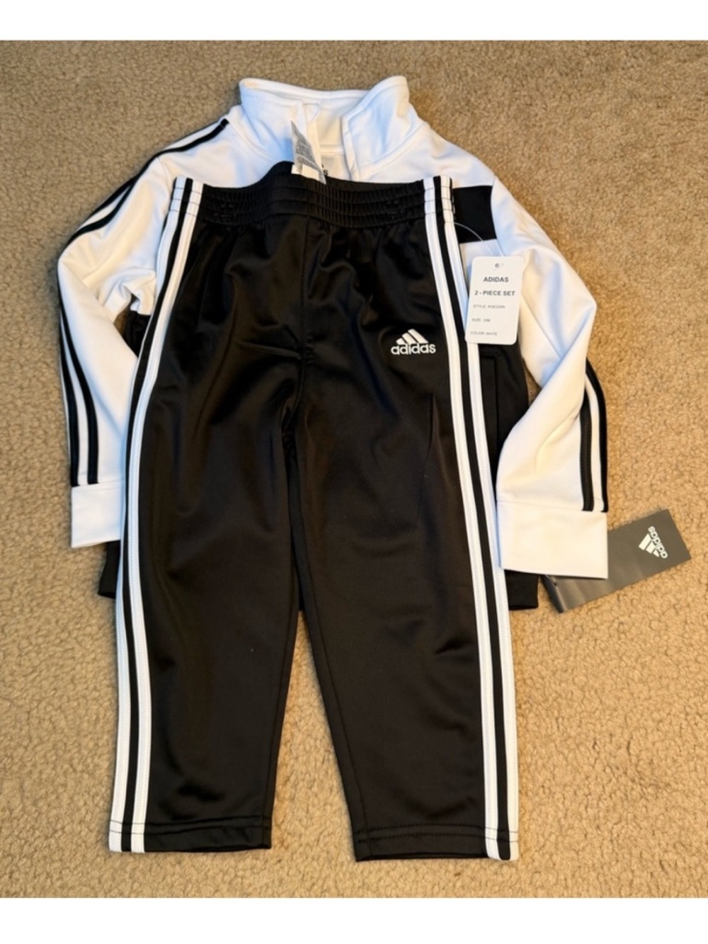 Adidas Baby Black and White
Jogger Set 24 Months - Picture 3 of 5